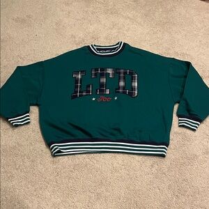 Limited Too Teal Crewneck Sweater. Kids size 12/14.